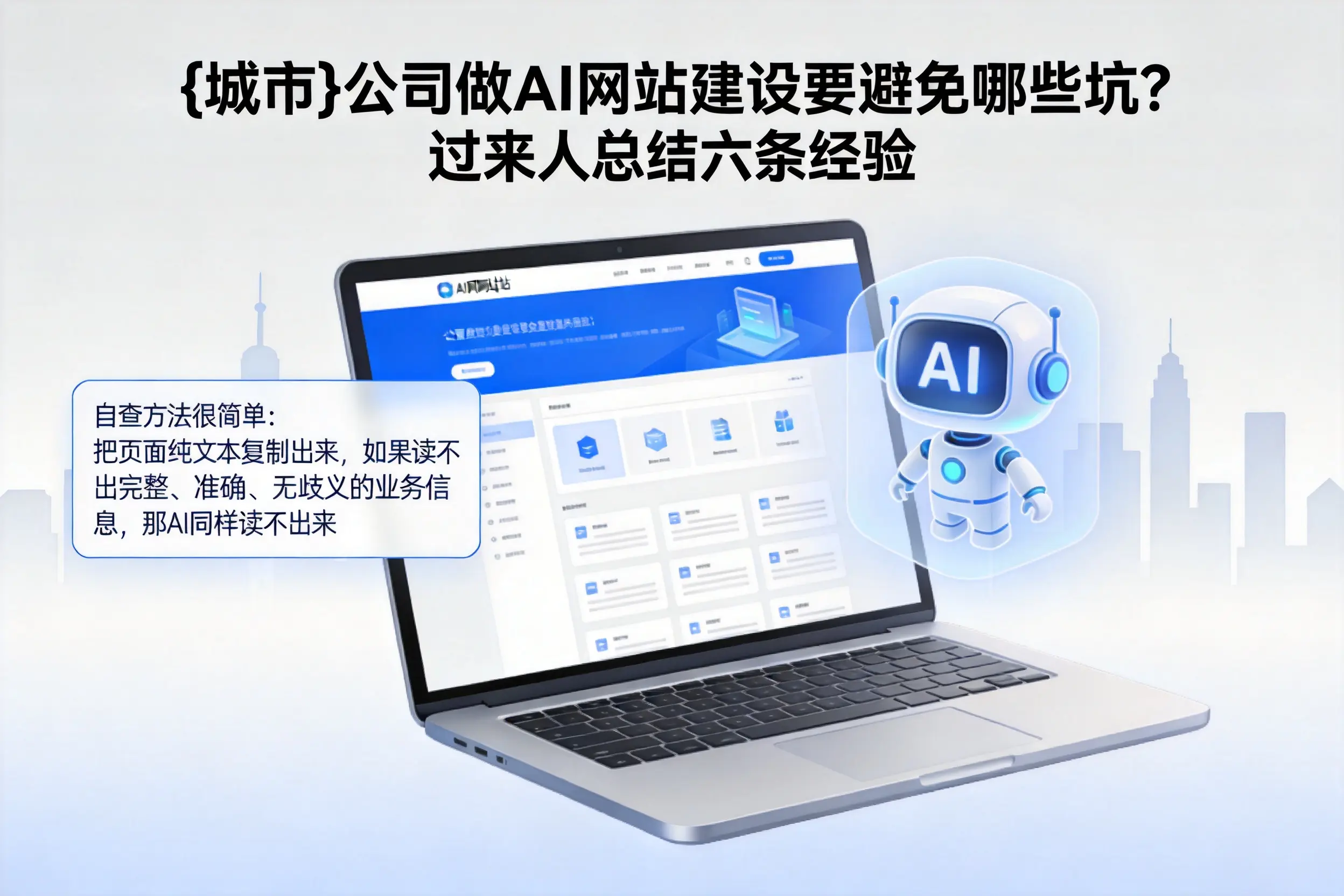 梅州公司做AI网站建设要避免哪些坑？过来人总结六条经验