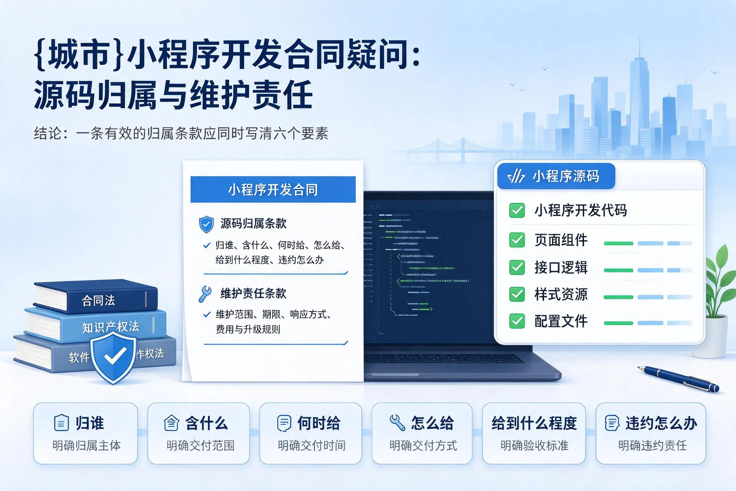 梅州小程序开发合同疑问:源码归属与维护责任