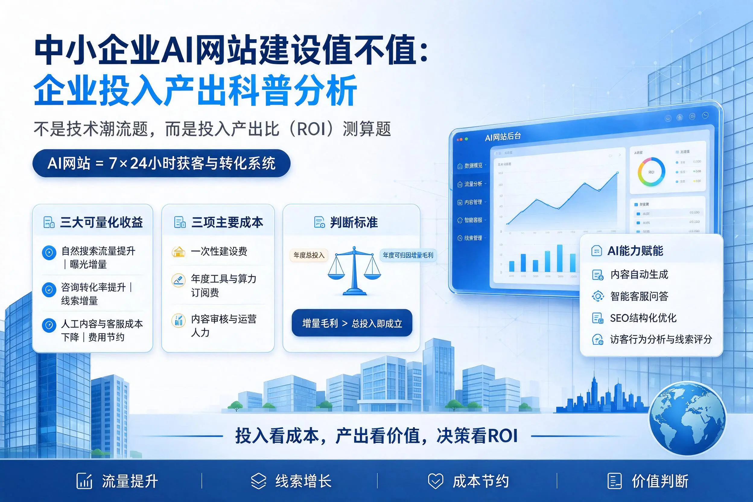 中小企业AI网站建设值不值：梅州企业投入产出科普分析