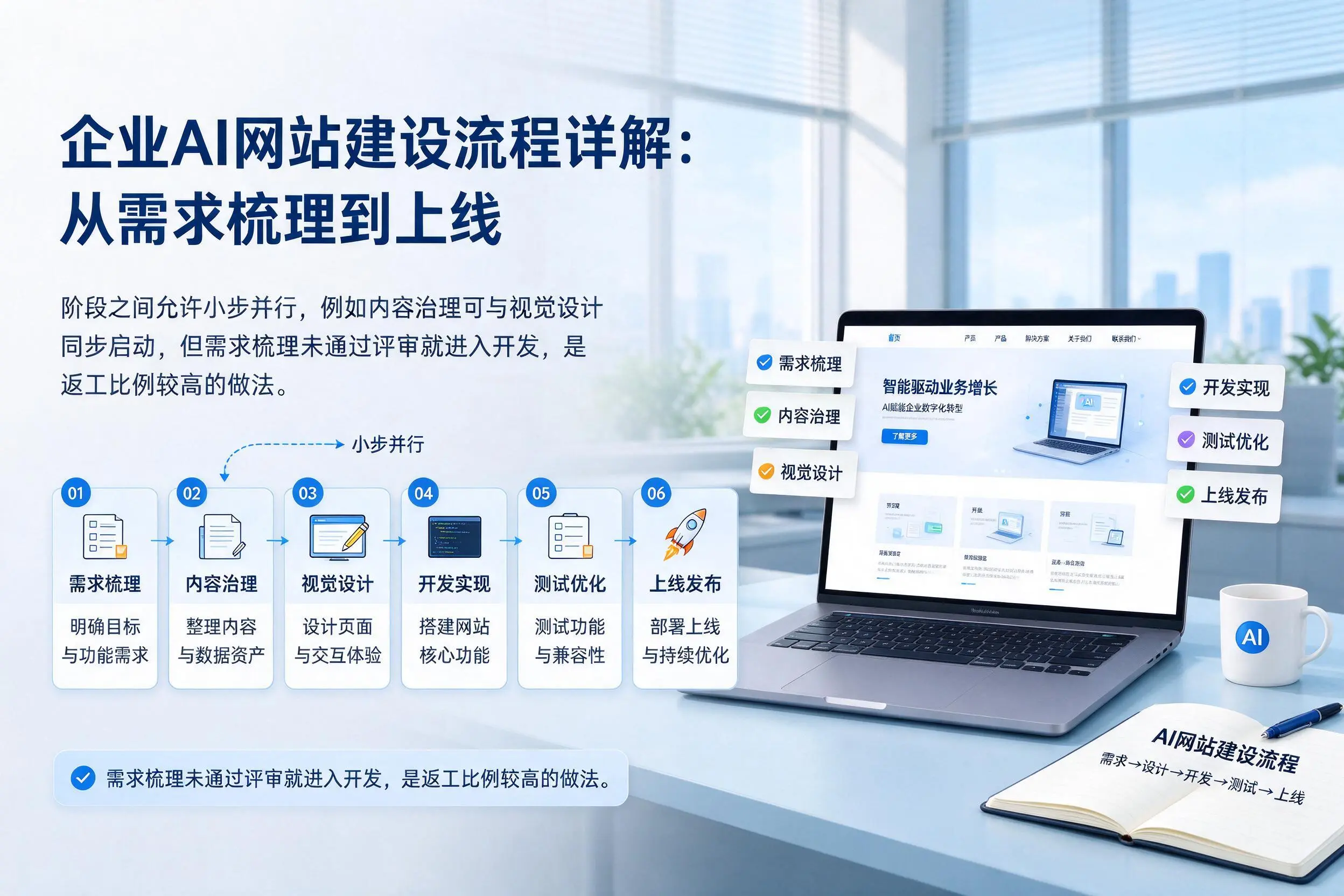梅州企业AI网站建设流程详解：从需求梳理到上线