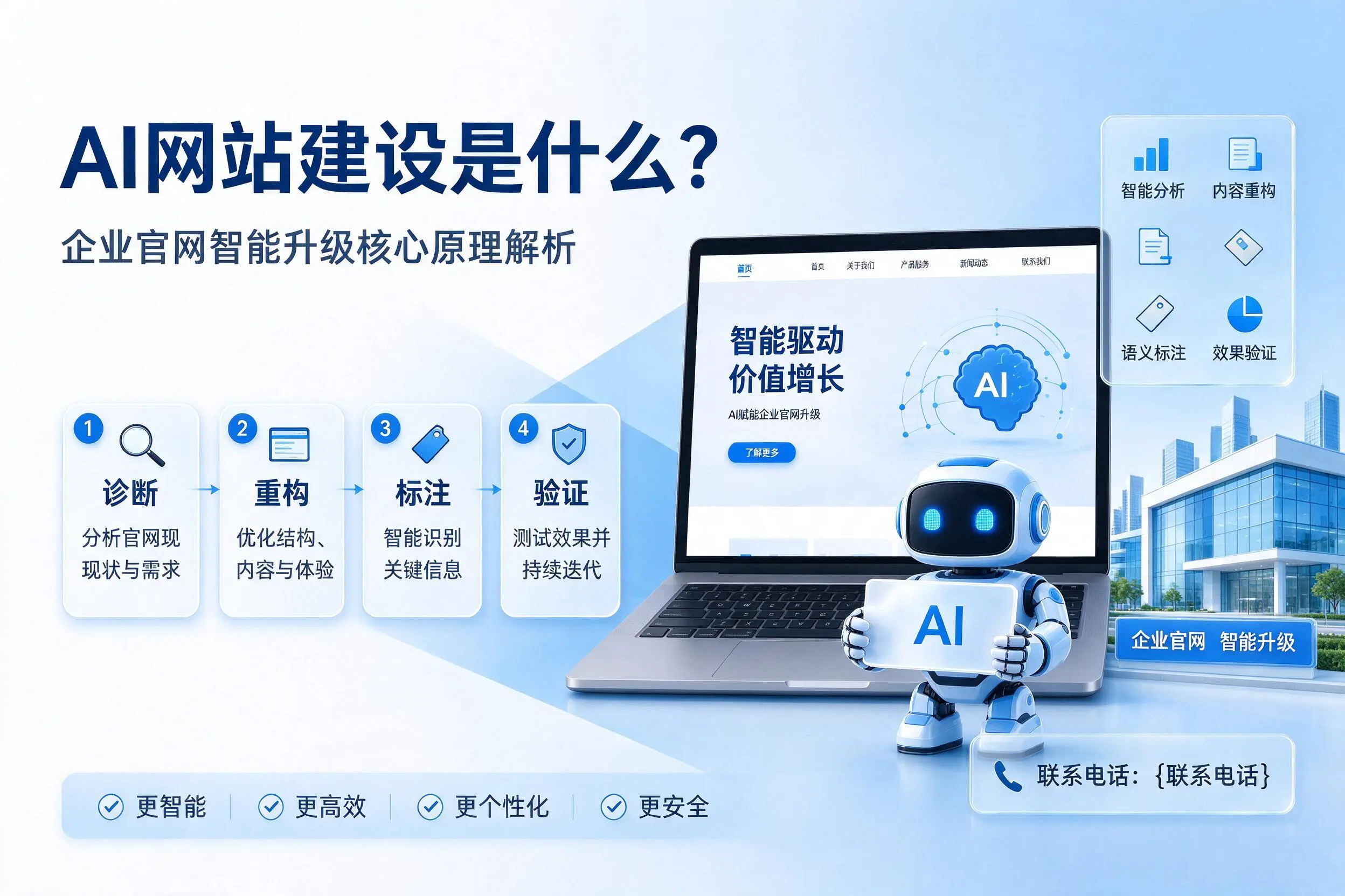 AI网站建设是什么？梅州企业官网智能升级核心原理解析