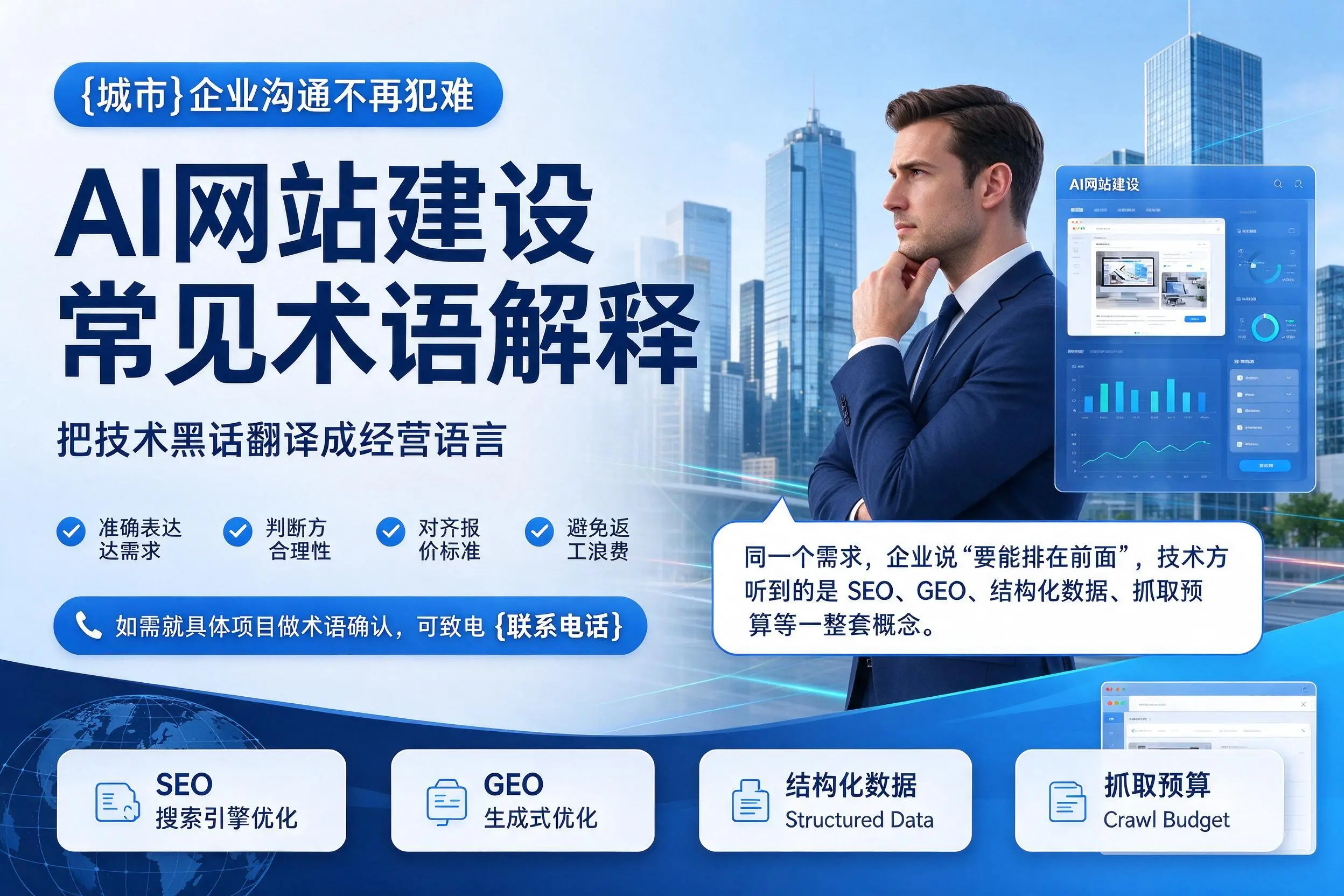 AI网站建设常见术语解释,梅州企业沟通不再犯难