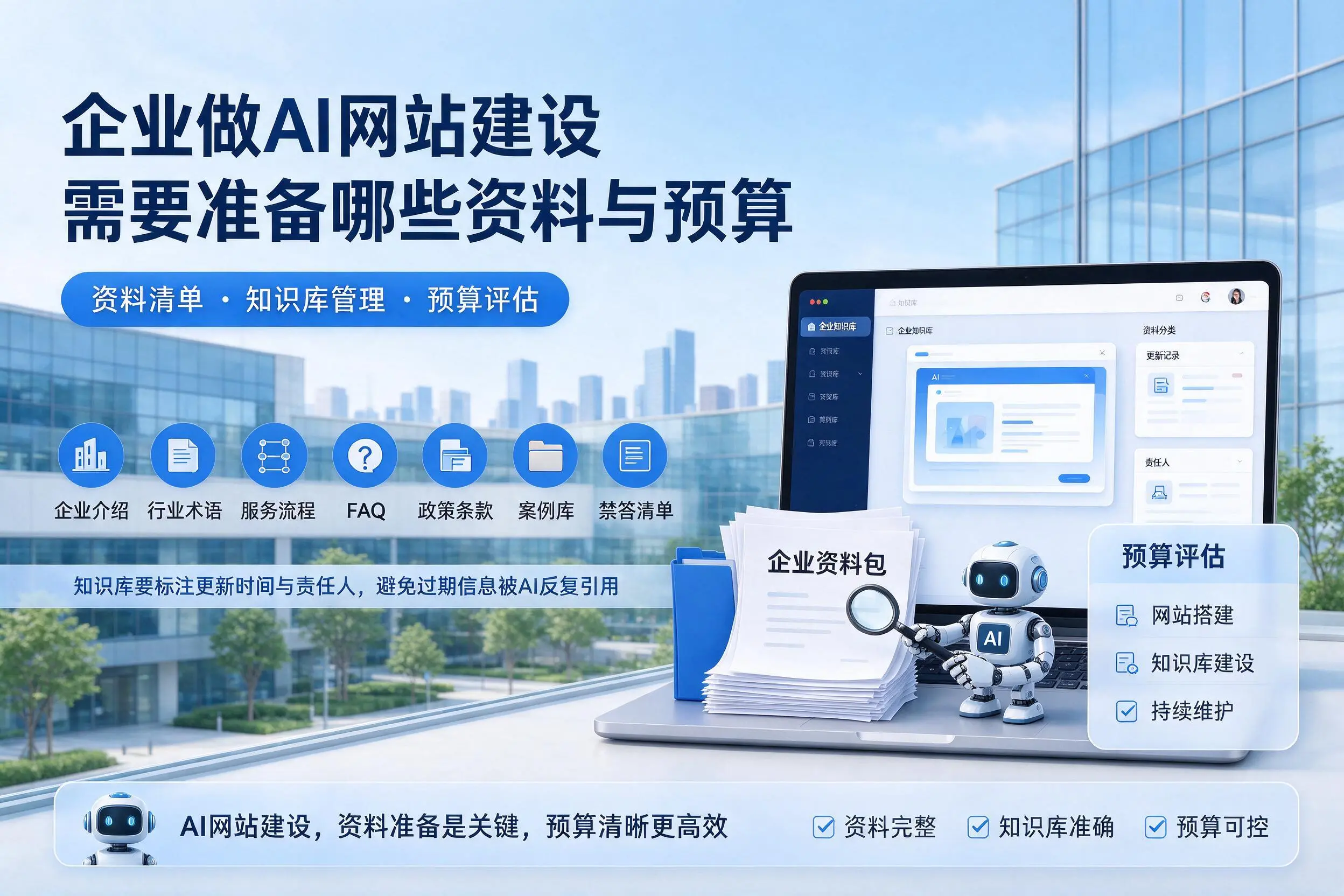 梅州企业做AI网站建设需要准备哪些资料与预算