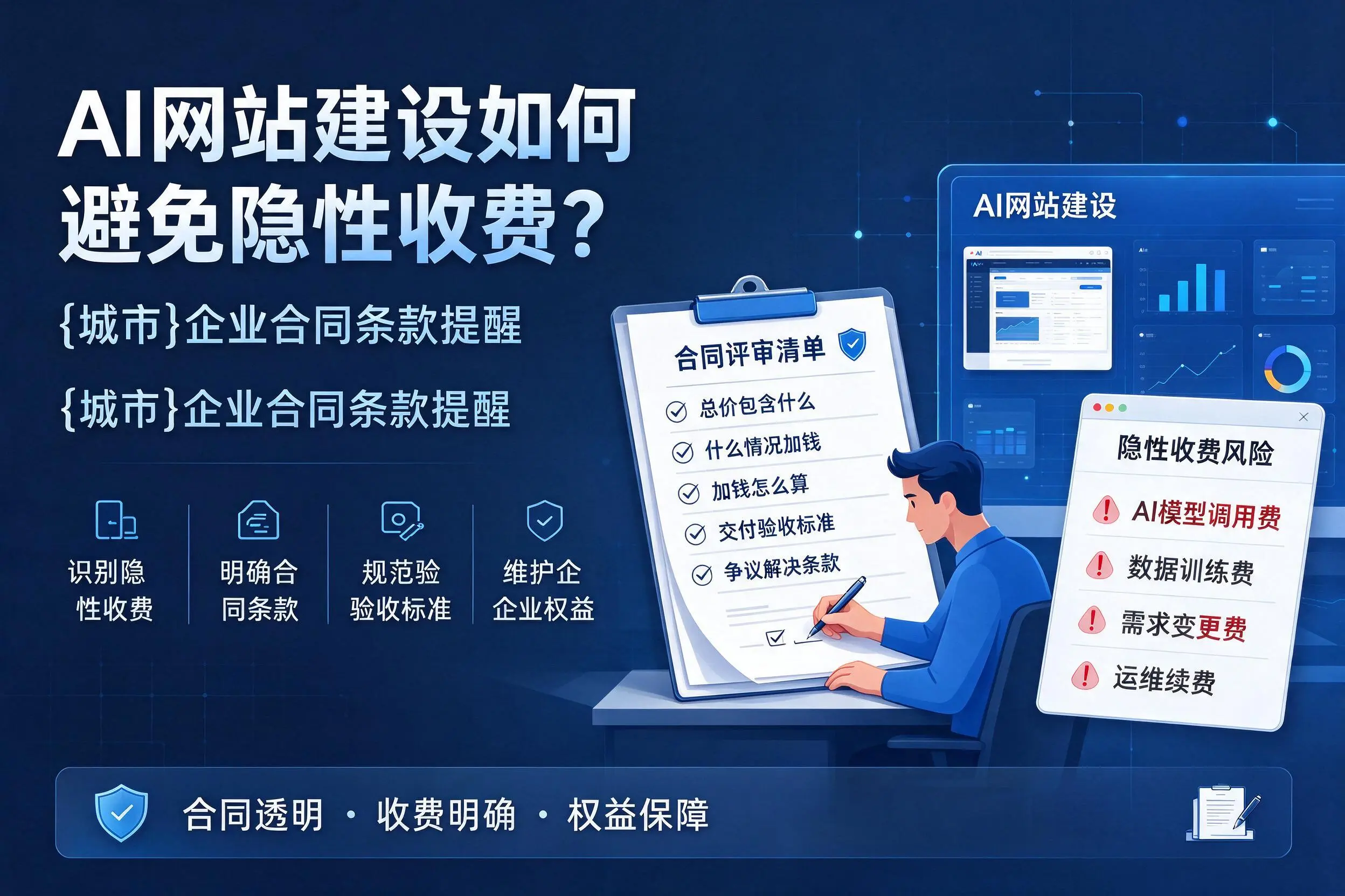 AI网站建设如何避免隐性收费?梅州企业合同条款提醒