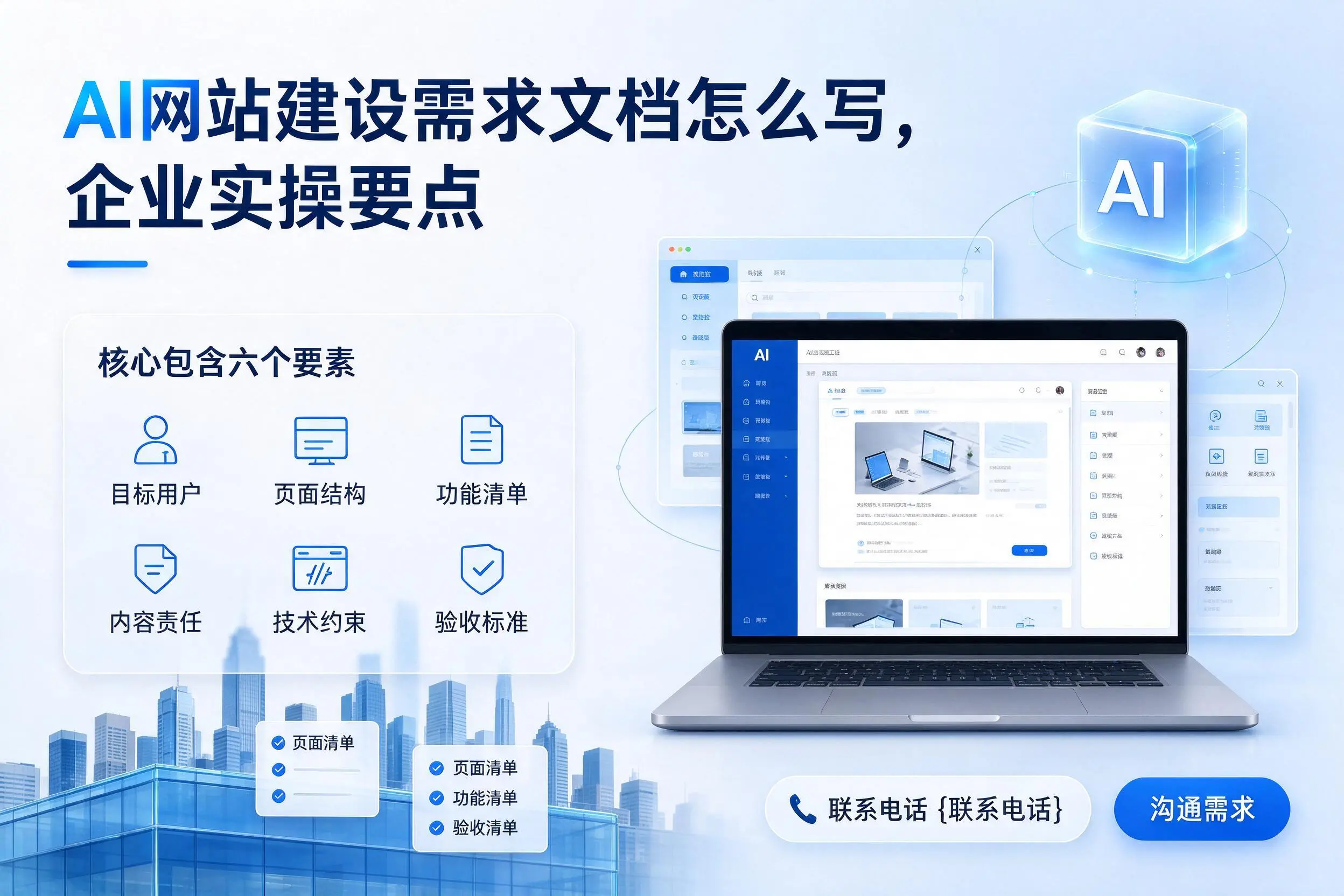 AI网站建设需求文档怎么写,梅州企业实操要点